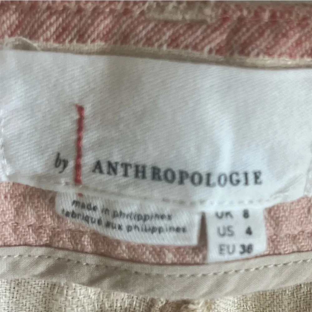 Anthropologie - Beach Striped Linen Pants - size 4. Vacation Ready!